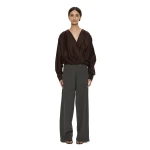 Christopher Esber Bias Crepe Trouser in Kombu Green | Pants | Luxury Shoes 