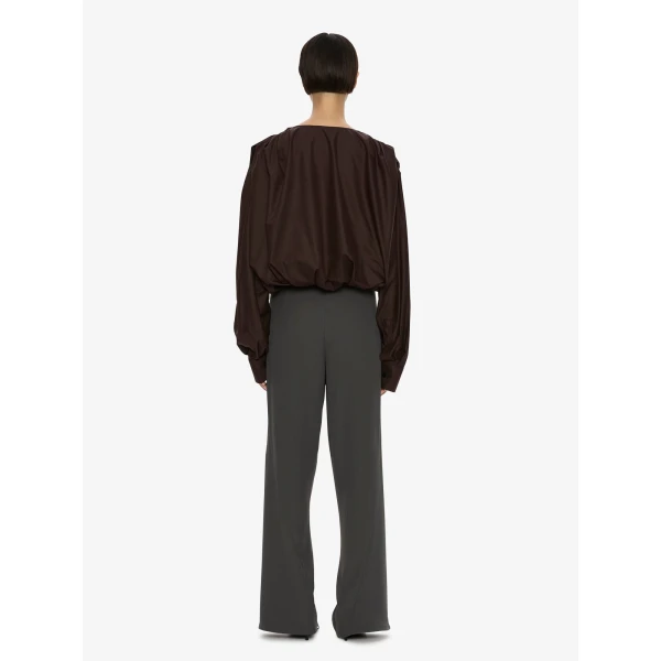 Christopher Esber Bias Crepe Trouser in Kombu Green | Pants | Luxury Shoes 