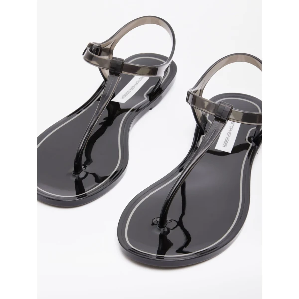 Christopher Esber Billi T-Bar Flat in Black | Flats | Luxury Shoes 