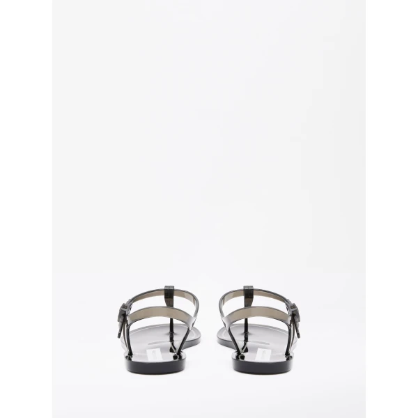 Christopher Esber Billi T-Bar Flat in Black | Flats | Luxury Shoes 