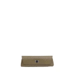Christopher Esber Buki Embossed Clutch in Khaki | Clutch Bags | Luxury Shoes 