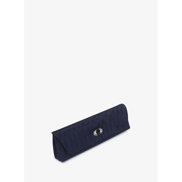 Christopher Esber Buki Moire Clutch in Ink | Clutch Bags | Luxury Shoes 