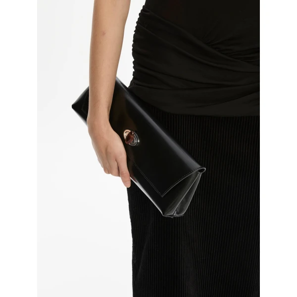 Christopher Esber Buki Polished Clutch in Black | Clutch Bags | Luxury Shoes 