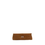 Christopher Esber Buki Suede Clutch in Russet | Clutch Bags | Luxury Shoes 