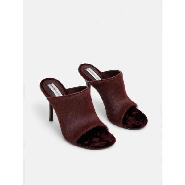 Christopher Esber Carla Haircalf Mule in Barolo | Mules | Luxury Shoes 