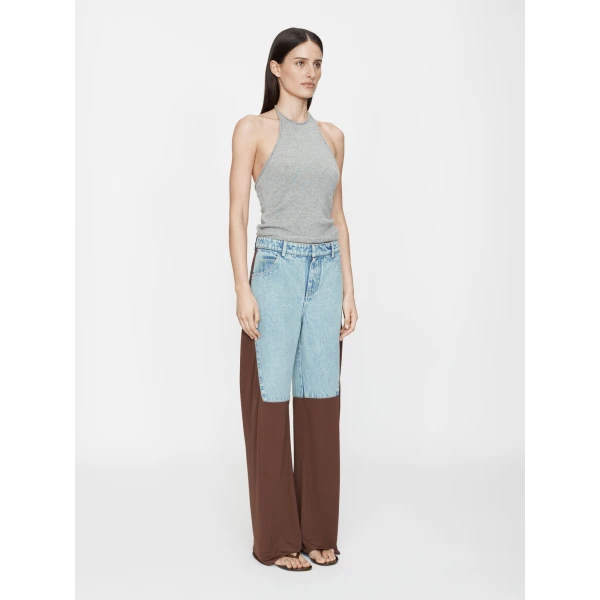 Christopher Esber Cashmere Rae Halter Tank in Grey Marle | Sleeveless | Luxury Shoes 