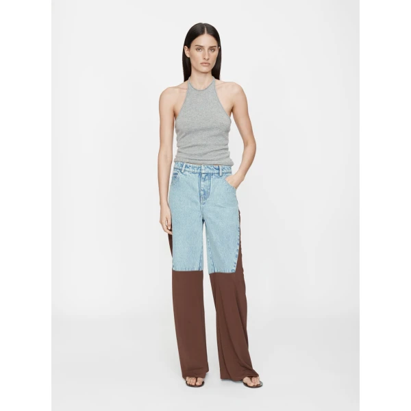 Christopher Esber Cashmere Rae Halter Tank in Grey Marle | Sleeveless | Luxury Shoes 