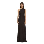 Christopher Esber Concave Wired Gown in Molasses | Evening Gowns | Luxury Shoes 