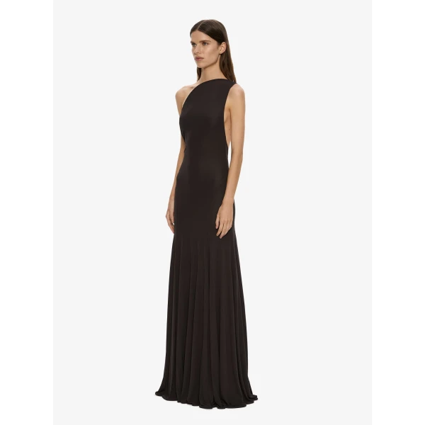 Christopher Esber Concave Wired Gown in Molasses | Evening Gowns | Luxury Shoes 
