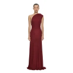 Christopher Esber Concave Wired Gown in Wine | Evening Gowns | Luxury Shoes 
