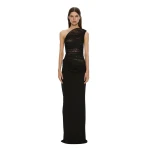 Christopher Esber Concave Wired Lace Gown in Black | Evening Gowns | Luxury Shoes 