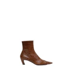 Christopher Esber Corte Embossed Ankle Boot in Cognac | Boots | Luxury Shoes 