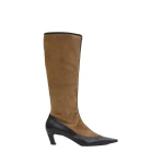 Christopher Esber Corte Panelled High Boot in Russet Black | Boots | Luxury Shoes 