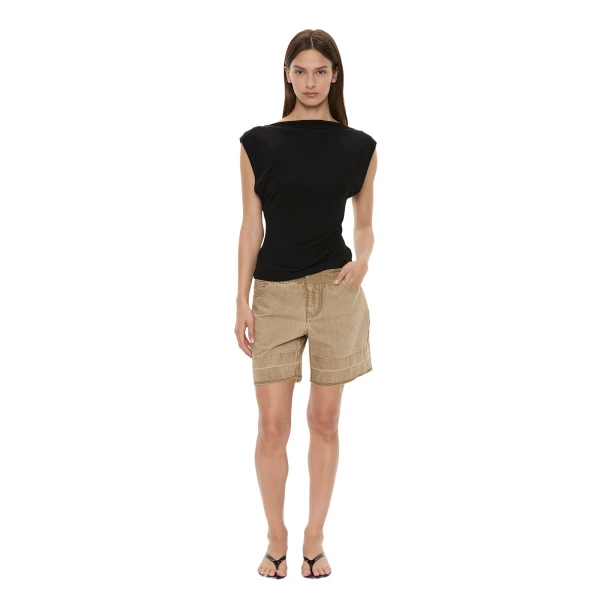 Deconstruct Denim Short in Eucalypt
