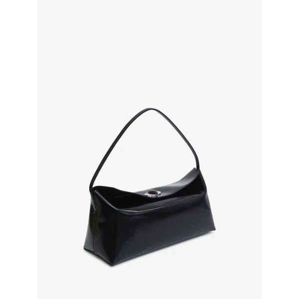 Christopher Esber Doba Quartz Turnlock Polished Shoulder Bag in Black | Shoulder & Crossbody Bags | Luxury Shoes 