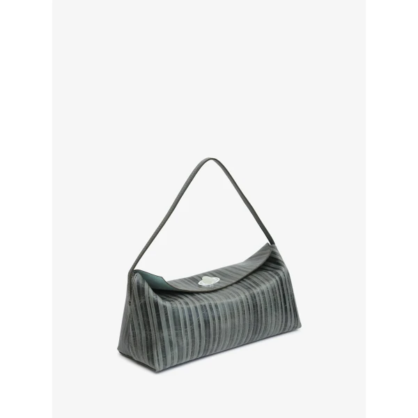 Christopher Esber Doba Quartz Turnlock Two Tone Shoulder Bag in Mineral Stripe | Shoulder & Crossbody Bags | Luxury Shoes 