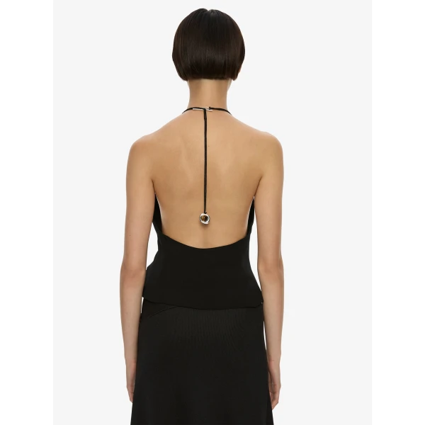 Christopher Esber Droplet Pendant Tailored Vest in Black | Vests | Luxury Shoes 
