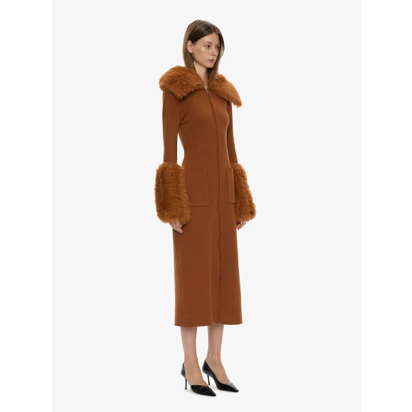 Christopher Esber Duncan Knit Dress in Cognac | Maxi Dresses | Luxury Shoes 
