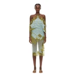 Christopher Esber Embroidered Handkerchief Envelope Dress in Sky Caper Check | Midi Dresses | Luxury Shoes 