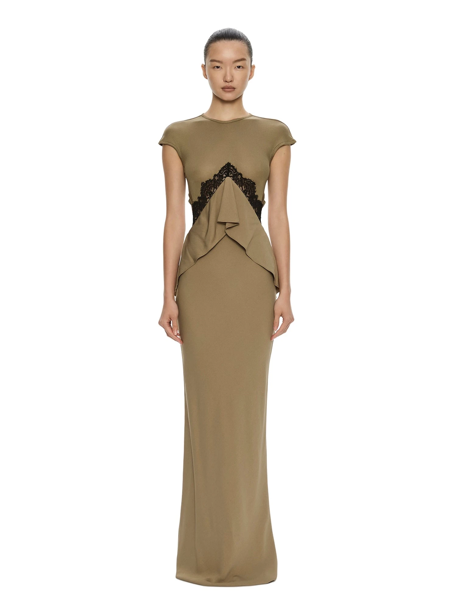 Christopher Esber Endrey Disconnect Back Tank Dress in Khaki Black Christopher Esber Endrey Disconnect Back Tank Dress in Khaki Black | Maxi Dresses | Luxury Shoes