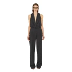 Christopher Esber Facile Tailored Twill Bodysuit in Speckled Black | Bodysuit | Luxury Shoes 
