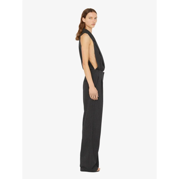 Christopher Esber Facile Tailored Twill Bodysuit in Speckled Black | Bodysuit | Luxury Shoes 