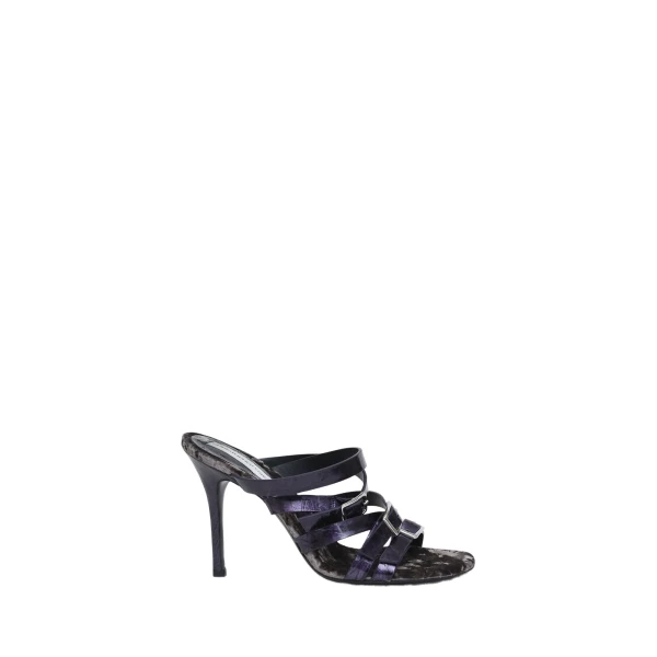 Christopher Esber Fasten Crinkled Heel in Amethyst Enamel | Heels | Luxury Shoes 