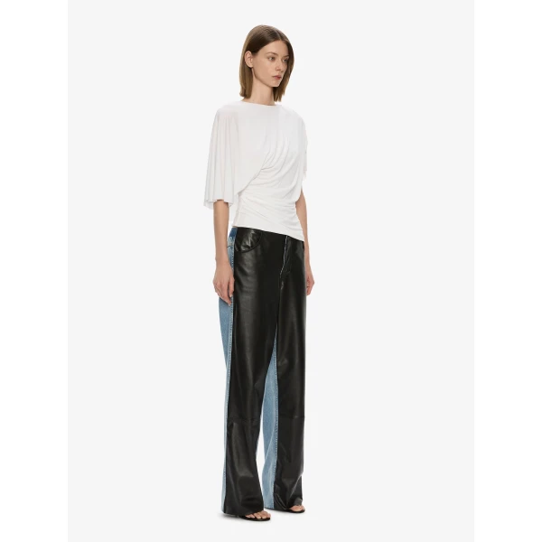 Christopher Esber Fluted Jersey Top in White | Tops | Luxury Shoes 