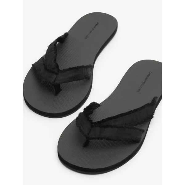 Christopher Esber Freya Silk Flip Flop in Black | Flip Flops & Slides | Luxury Shoes 