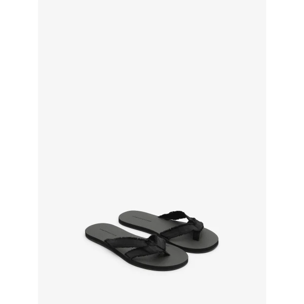 Christopher Esber Freya Silk Flip Flop in Black | Flip Flops & Slides | Luxury Shoes 