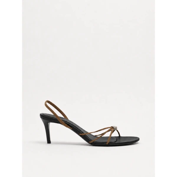 Christopher Esber Giro Heel in Russet Black | Heels | Luxury Shoes 