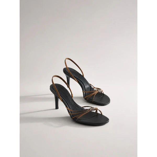 Christopher Esber Giro Heel in Russet Black | Heels | Luxury Shoes 
