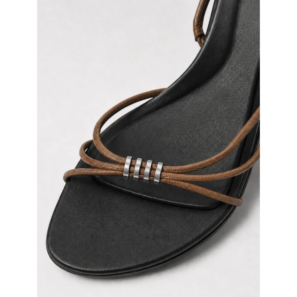Christopher Esber Giro Heel in Russet Black | Heels | Luxury Shoes 