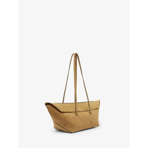 Christopher Esber Gondola Suede Small Tote in Cigar | Totes & Top-Handle Bags | Luxury Shoes 