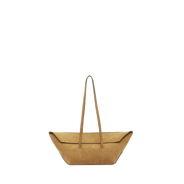 Gondola Suede Small Tote in Cigar