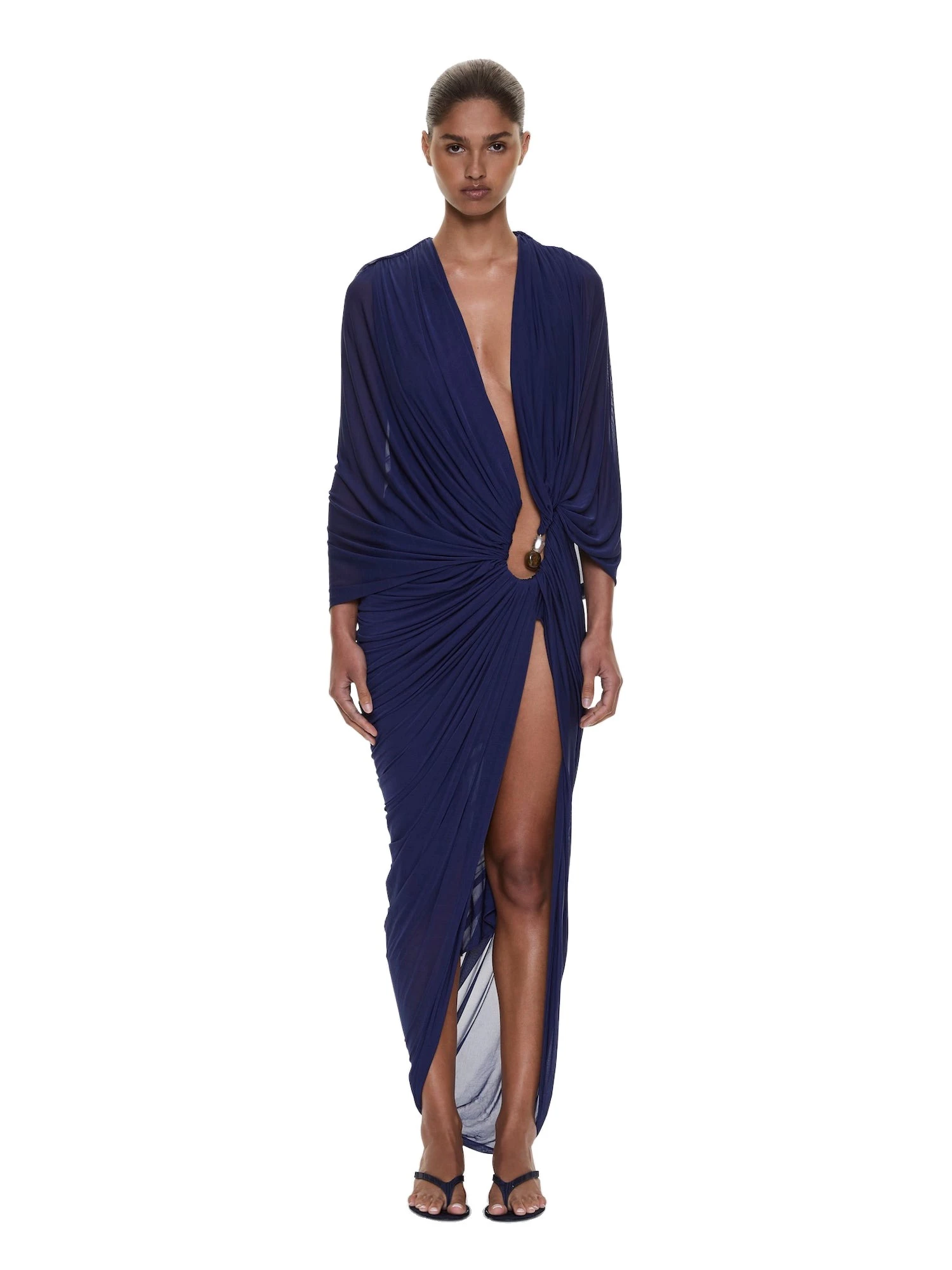 Christopher Esber Helix Crystal Draped Dress in Ink Christopher Esber Helix Crystal Draped Dress in Ink | Maxi Dresses | Luxury Shoes