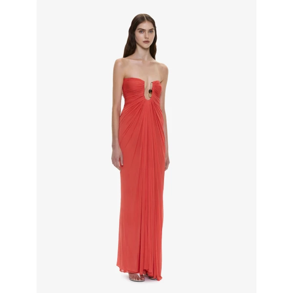 Christopher Esber Helix Crystal Strapless Gown in Paprika | Evening Gowns | Luxury Shoes 