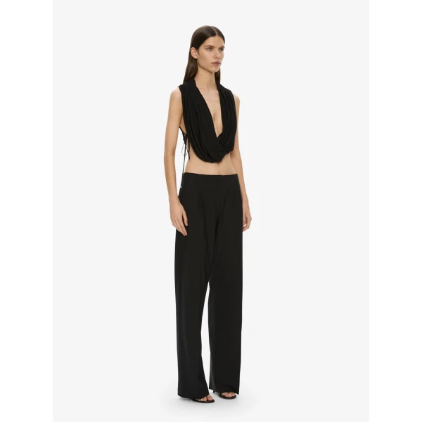 Christopher Esber Interlock Jersey Drape Top in Black | Tops | Luxury Shoes 