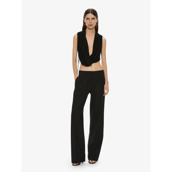 Christopher Esber Interlock Jersey Drape Top in Black | Tops | Luxury Shoes 