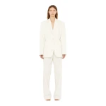 Christopher Esber Intimate Bow Back Twill Blazer in White | Dresses | Luxury Shoes 