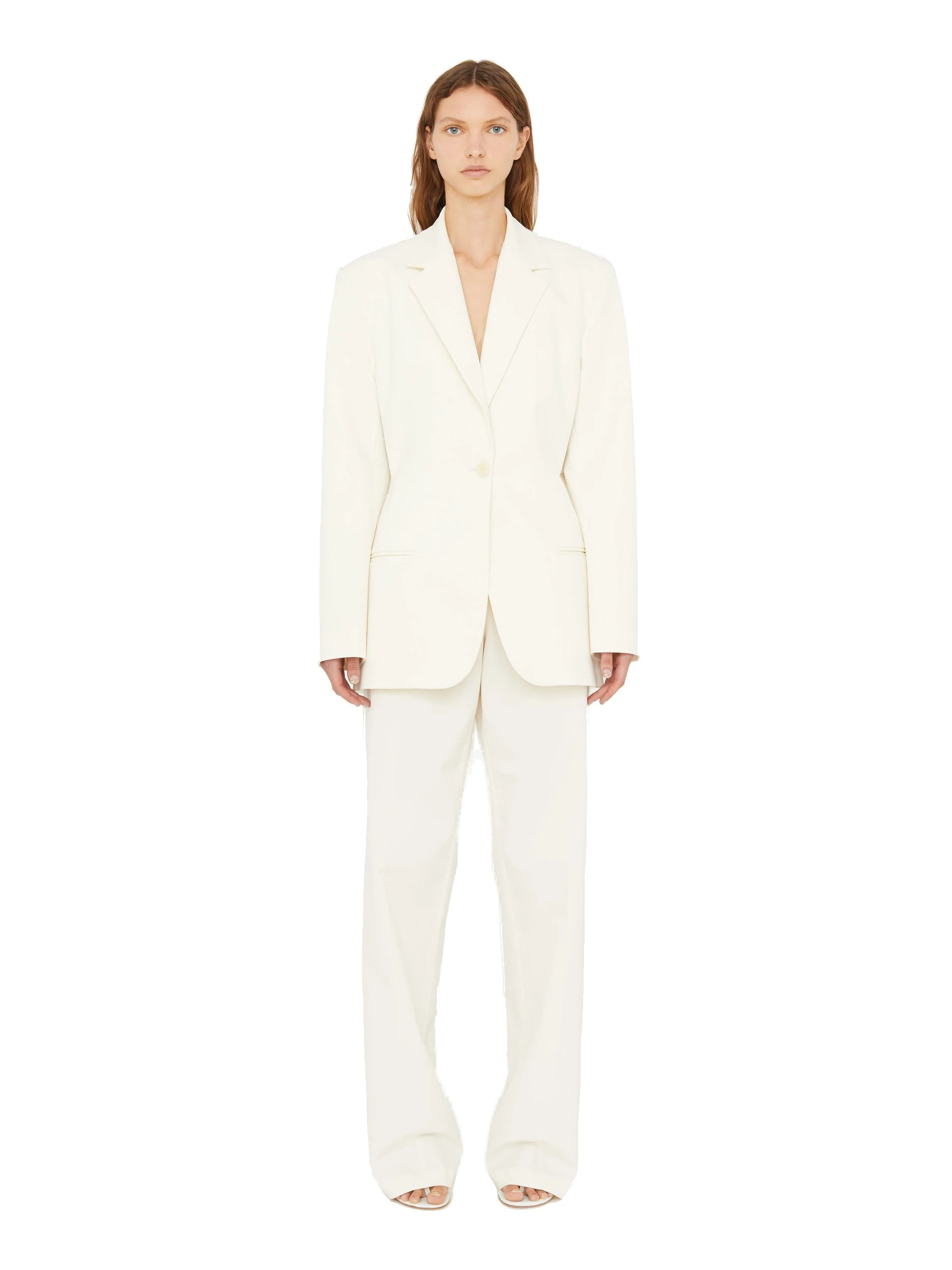 Christopher Esber Intimate Bow Back Twill Blazer in White Christopher Esber Intimate Bow Back Twill Blazer in White | Dresses | Luxury Shoes