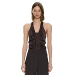 Christopher Esber Invert Silk Gwen Cami in Molasses | Camisoles | Luxury Shoes 