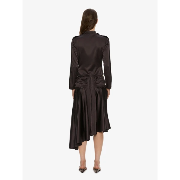 Christopher Esber Invert Silk Gwen Skirt in Molasses | Skirts | Luxury Shoes 