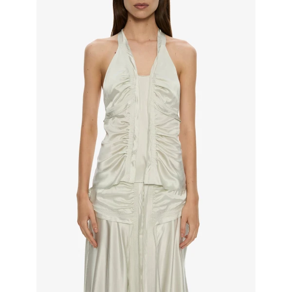 Christopher Esber Invert Silk Gwen Skirt in Vapour Mint | Skirts | Luxury Shoes 
