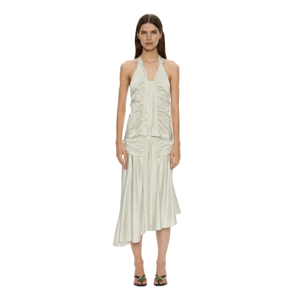 Christopher Esber Invert Silk Gwen Skirt in Vapour Mint | Skirts | Luxury Shoes 