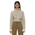 Christopher Esber Isolde Double Knit Jacket in Stone White | Jackets | Luxury Shoes 