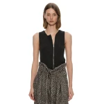 Christopher Esber Isolde Zipped Tank in Charcoal | Sleeveless | Luxury Shoes 