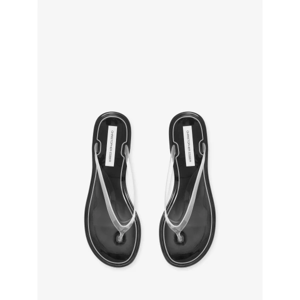 Christopher Esber Jo Flip Flop in Black Clear | Flip Flops & Slides | Luxury Shoes 