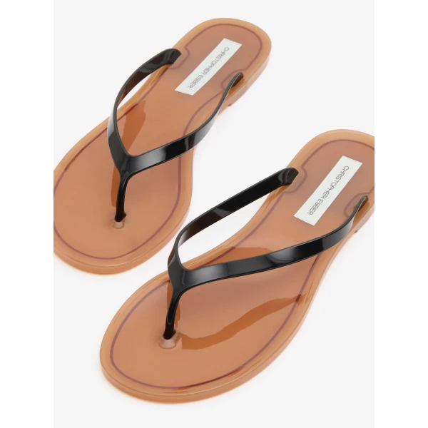 Christopher Esber Jo Flip Flop in Bronzed Black | Flip Flops & Slides | Luxury Shoes 
