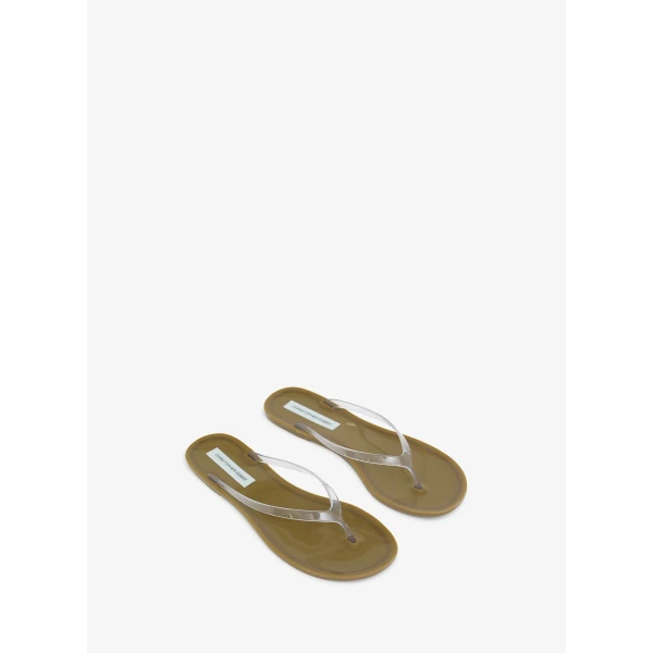 Christopher Esber Jo Flip Flop in Khaki Clear | Flip Flops & Slides | Luxury Shoes 